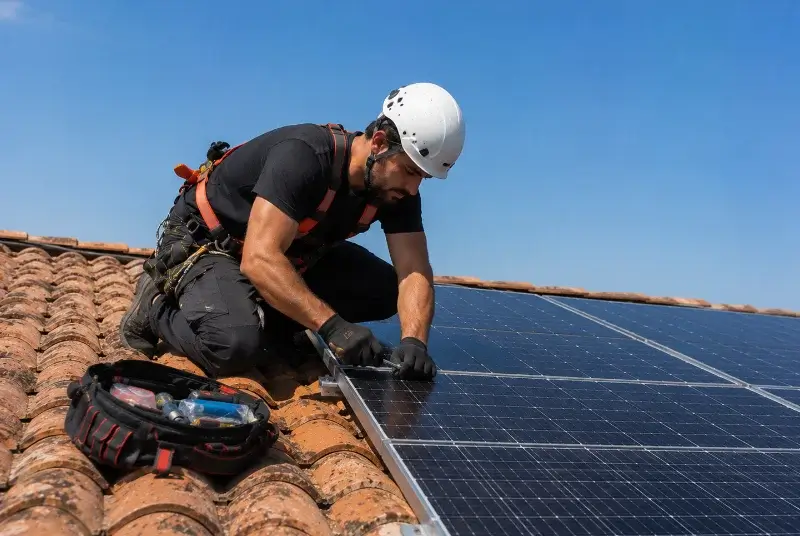 Maintenance et monitoring de panneaux solaires à Kerfourn